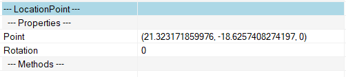 Revit Lookup box, showing raw values for Point data